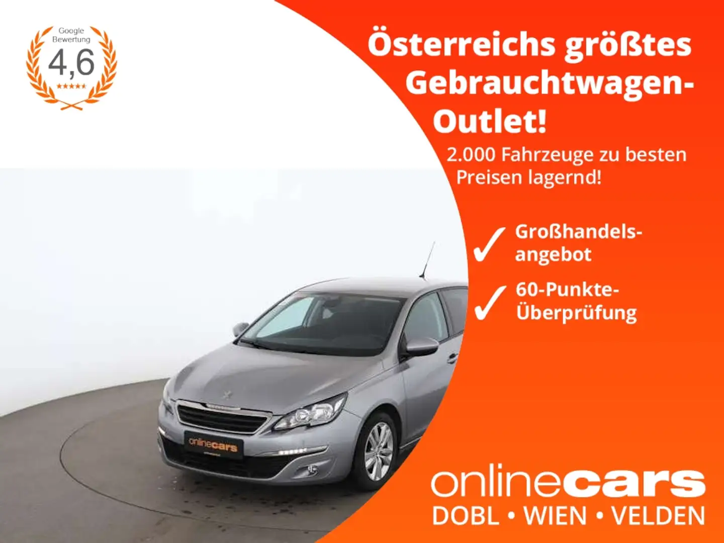 Peugeot 308 1.6 BlueHDI 120 Active Aut NAVI TEMP PDC Szary - 1