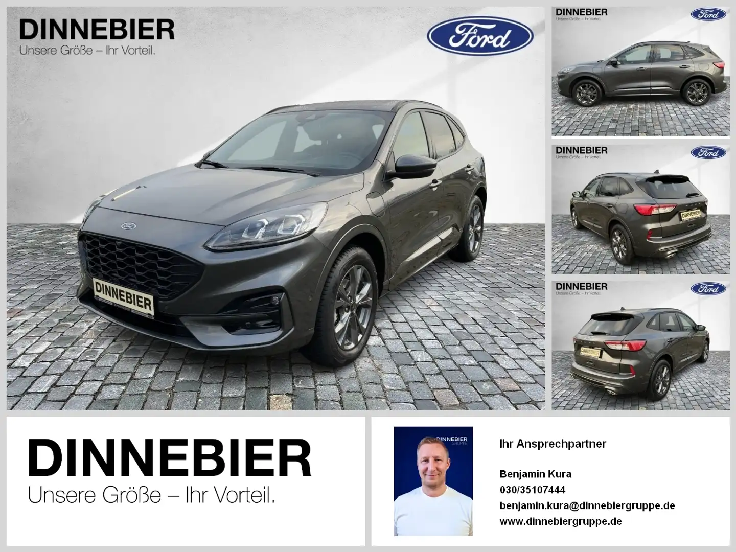 Ford Kuga ST-Line X+PHEV+HUD+TWA+LED+EL.HECKKLAPPE Gris - 1
