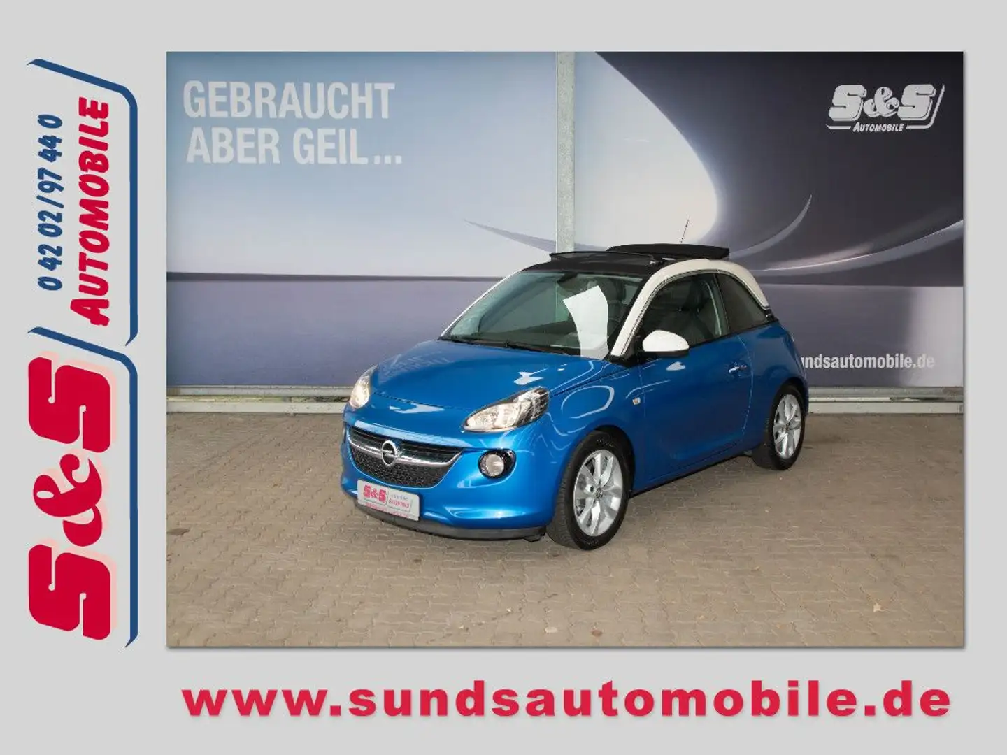Opel Adam 1.4 Open Air 120 Jahre SHZG/TEMPOMAT Blu/Azzurro - 1