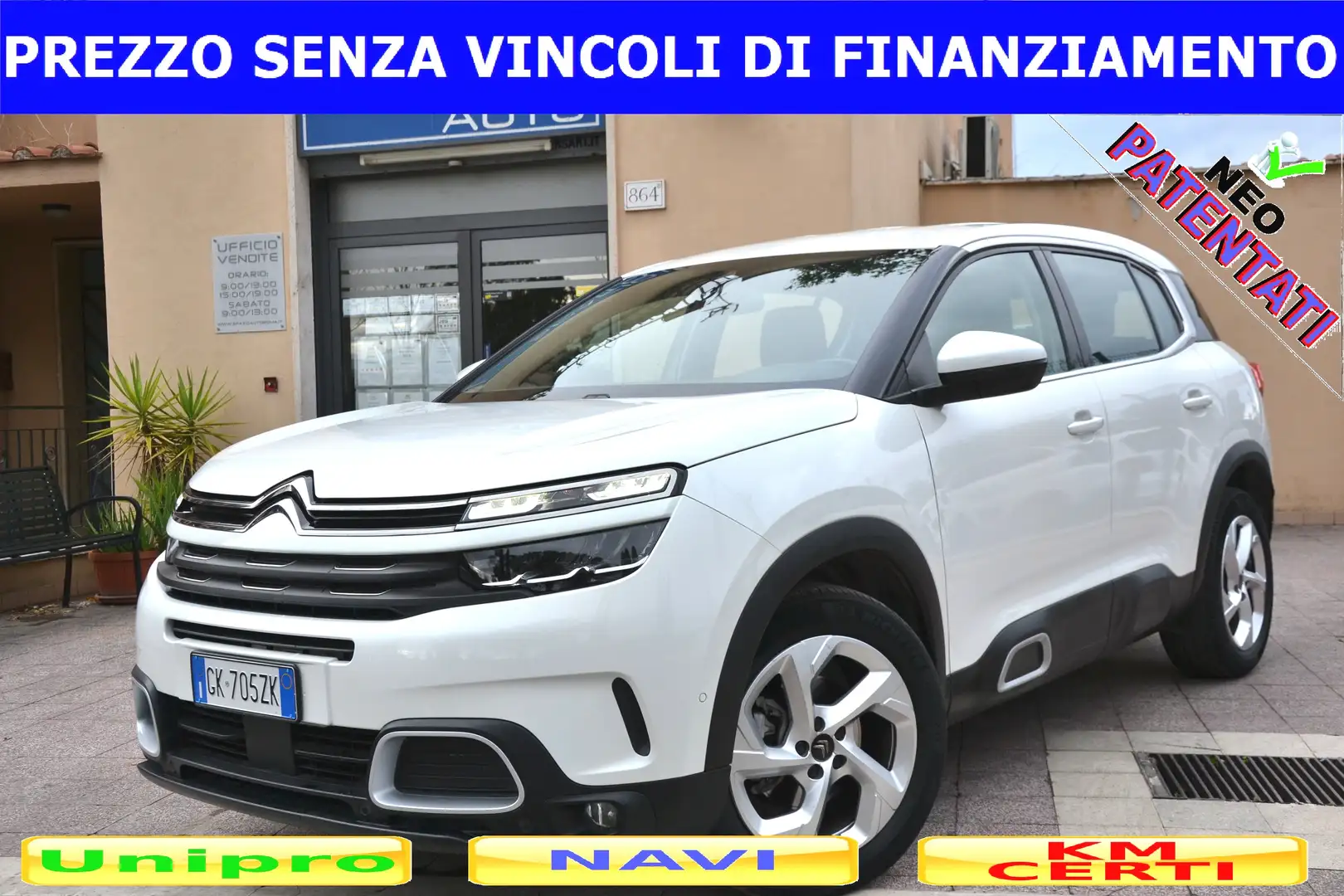 Citroen C5 Aircross 1.5 HDI 130CV EAT8 PELLE+NAV+RCAM+FULL LED+PRIVACY Blanc - 2
