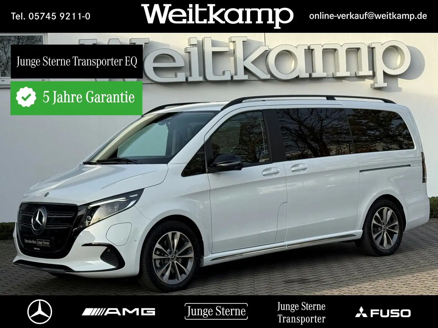 Mercedes-Benz EQV 300 EQV 300 Lang AIRMATIC+PANO+360°+BURM.+UVM. Navi Weiß - 1