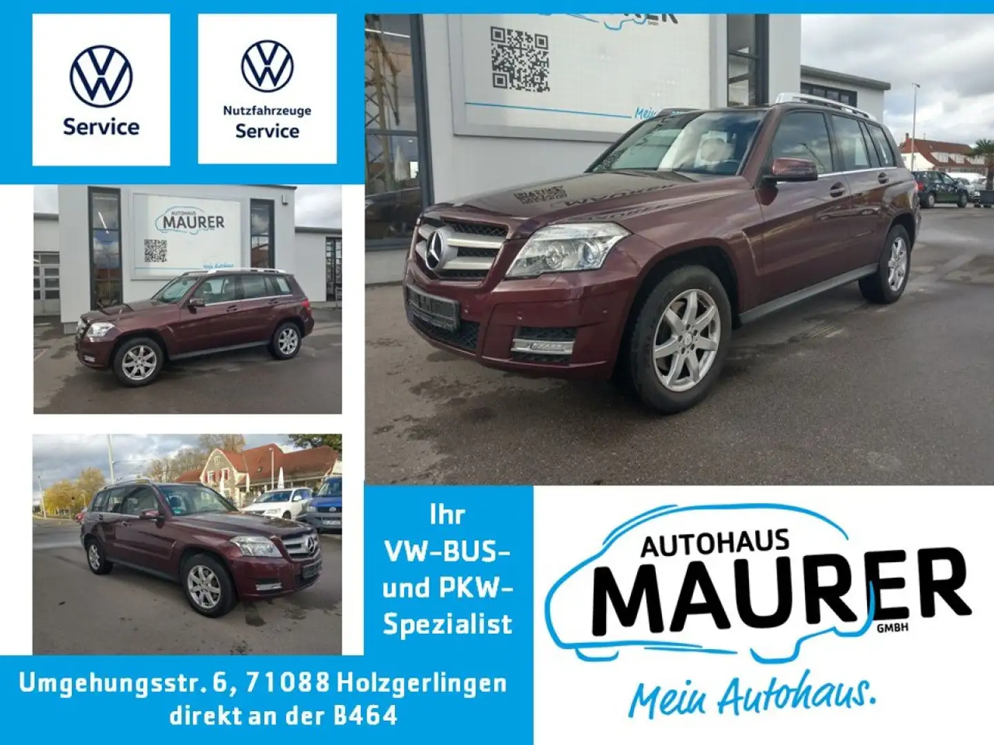 Mercedes-Benz GLK 350 CDI 4Matic Leder Designo AHK Navi Xenon Rouge - 1