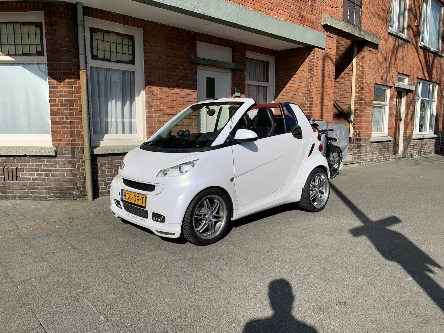 smart forTwo cabrio turbo BRABUS style, 102PK, uniek en netjes Wit - 1
