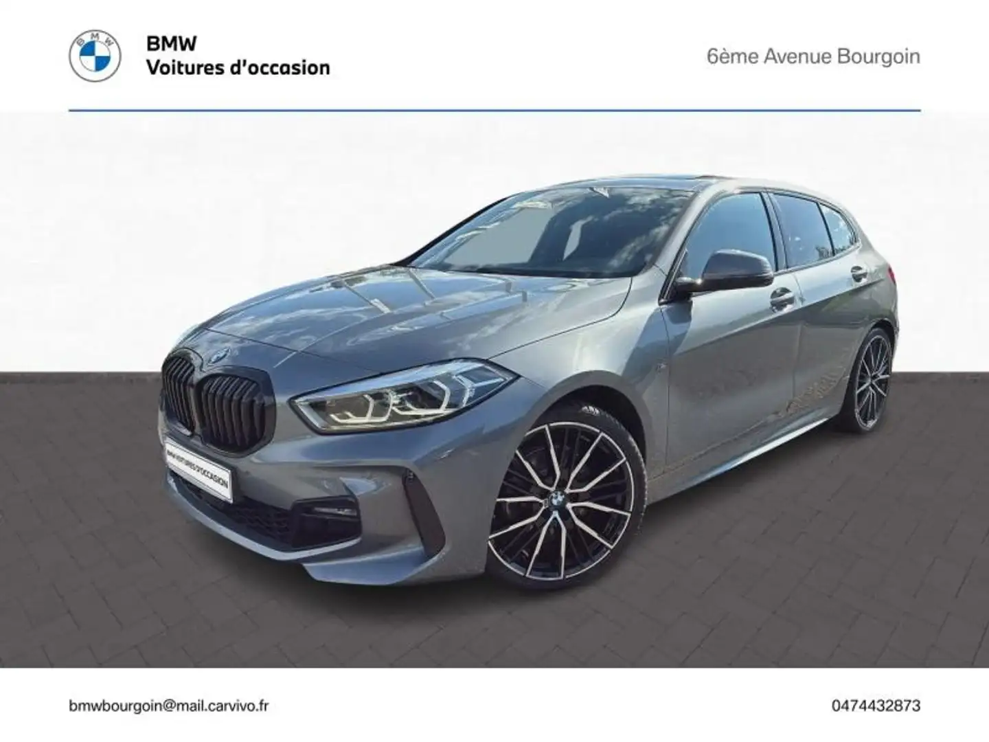 BMW 118 118dA 150ch M Sport Gris - 1