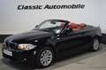 BMW 118 i Cabrio *Vollleder in rot*Klima*Tempomat* Schwarz - thumbnail 1