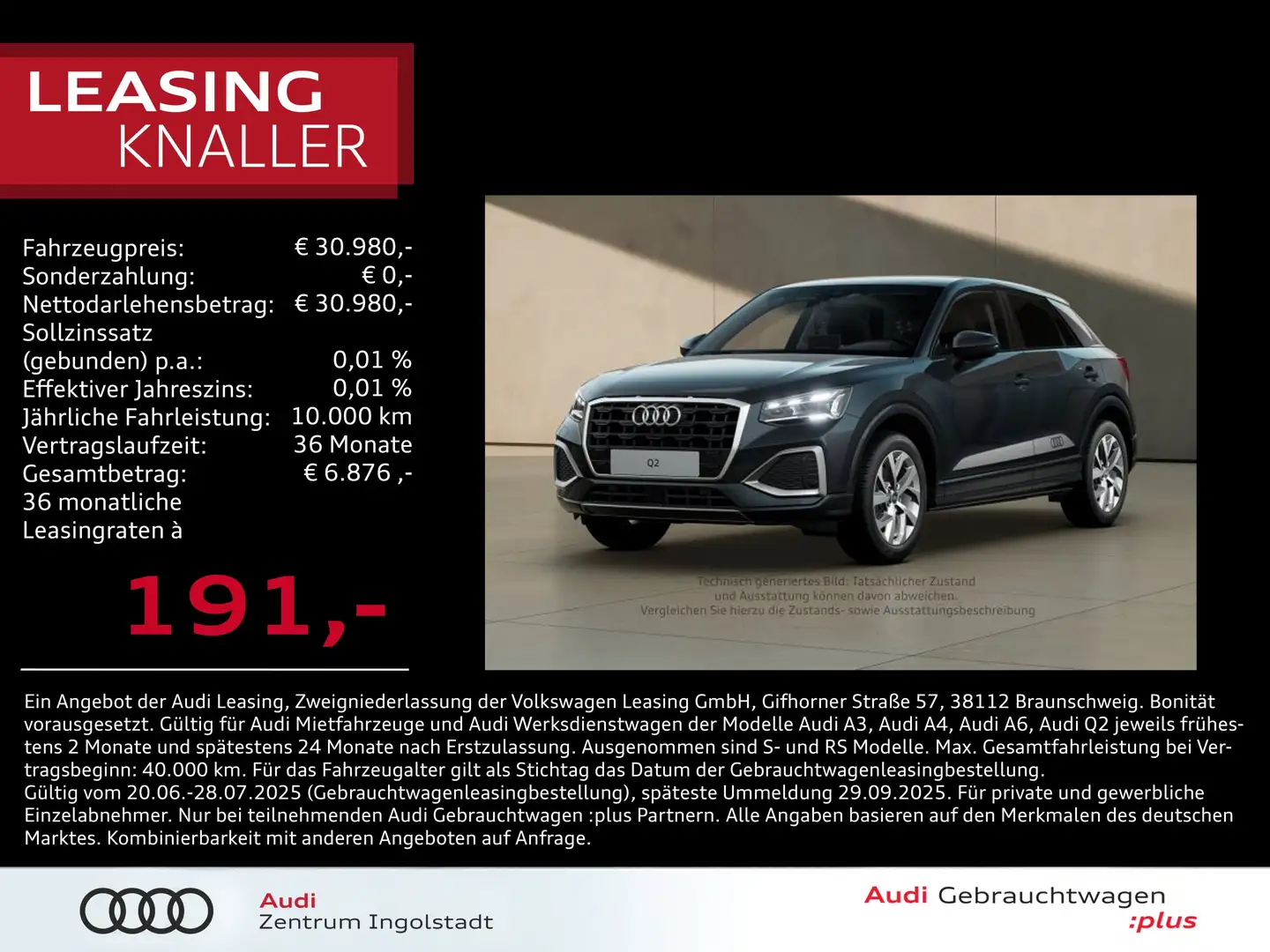 Audi Q2 35 TFSI MATRIX STHZG NAVI AHK ACC 17" advanced Gris - 1
