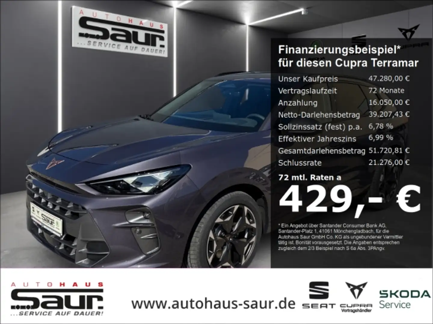 CUPRA Terramar VZ 2.0 TSI DSG 4DRIVE LED KLIMA NAVI PDC KAMERA SH Violett - 2