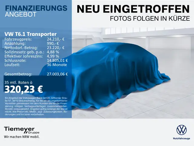 Volkswagen T6.1 Transporter T6.1 Kasten 3-SITZE KLIMA