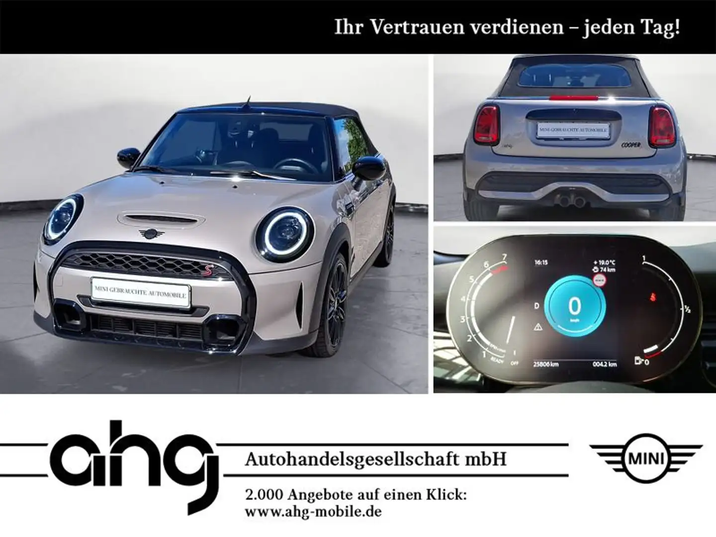 MINI Cooper S Cabrio Classic Trim Klimaaut. PDC Grau - 1
