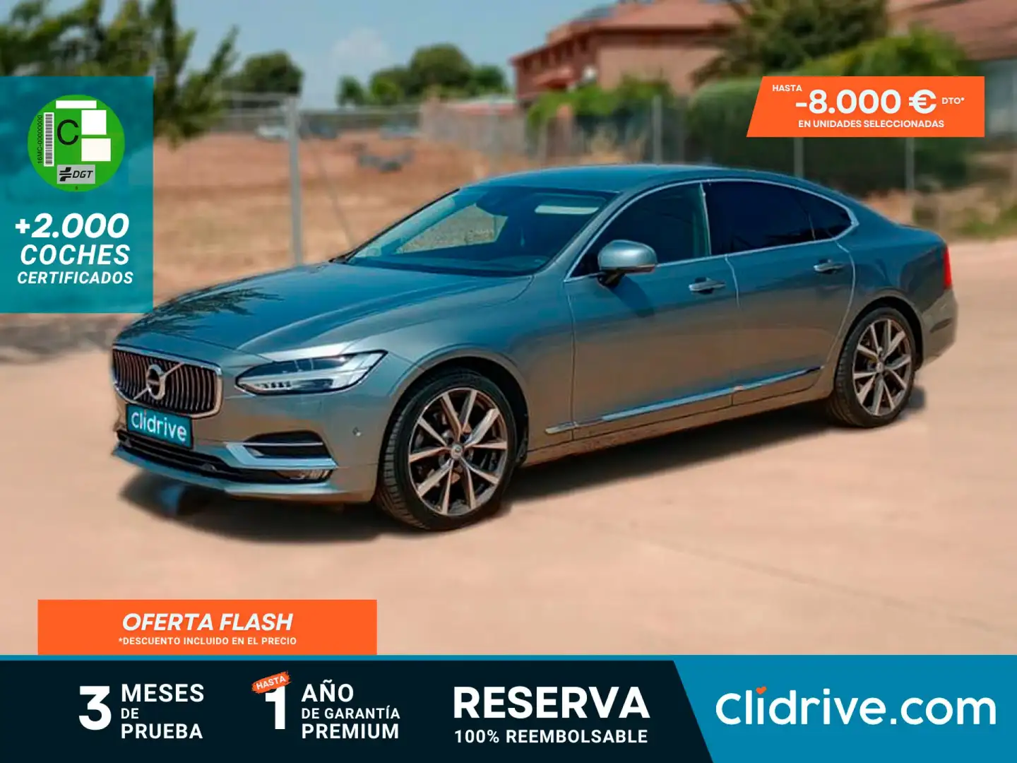 Volvo S90 D4 Inscription Aut. 190 18 Gris - 1