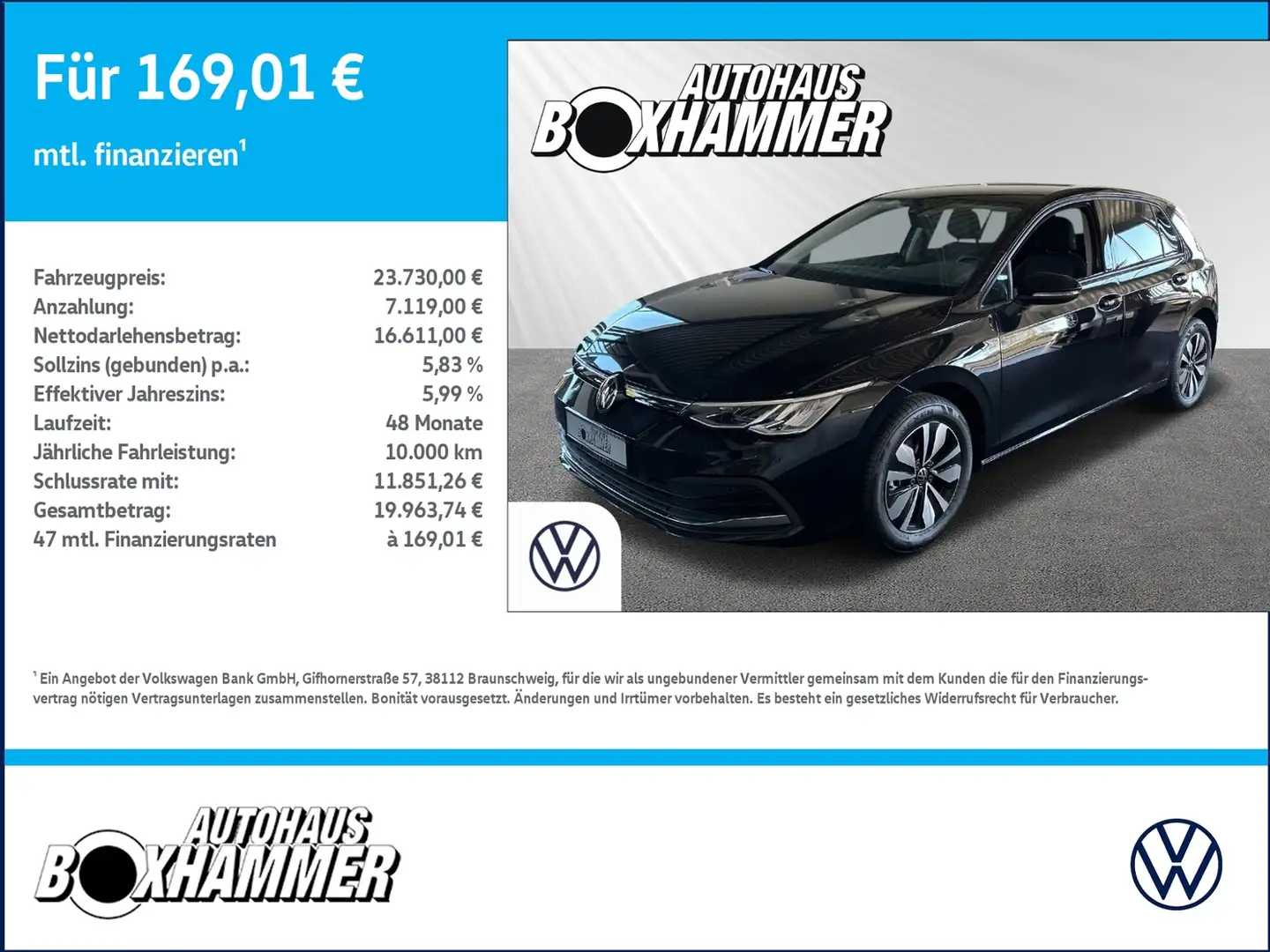 Volkswagen Golf VIII 1.5 TSI Move  NAVI+ACC+SHZ Schwarz - 1
