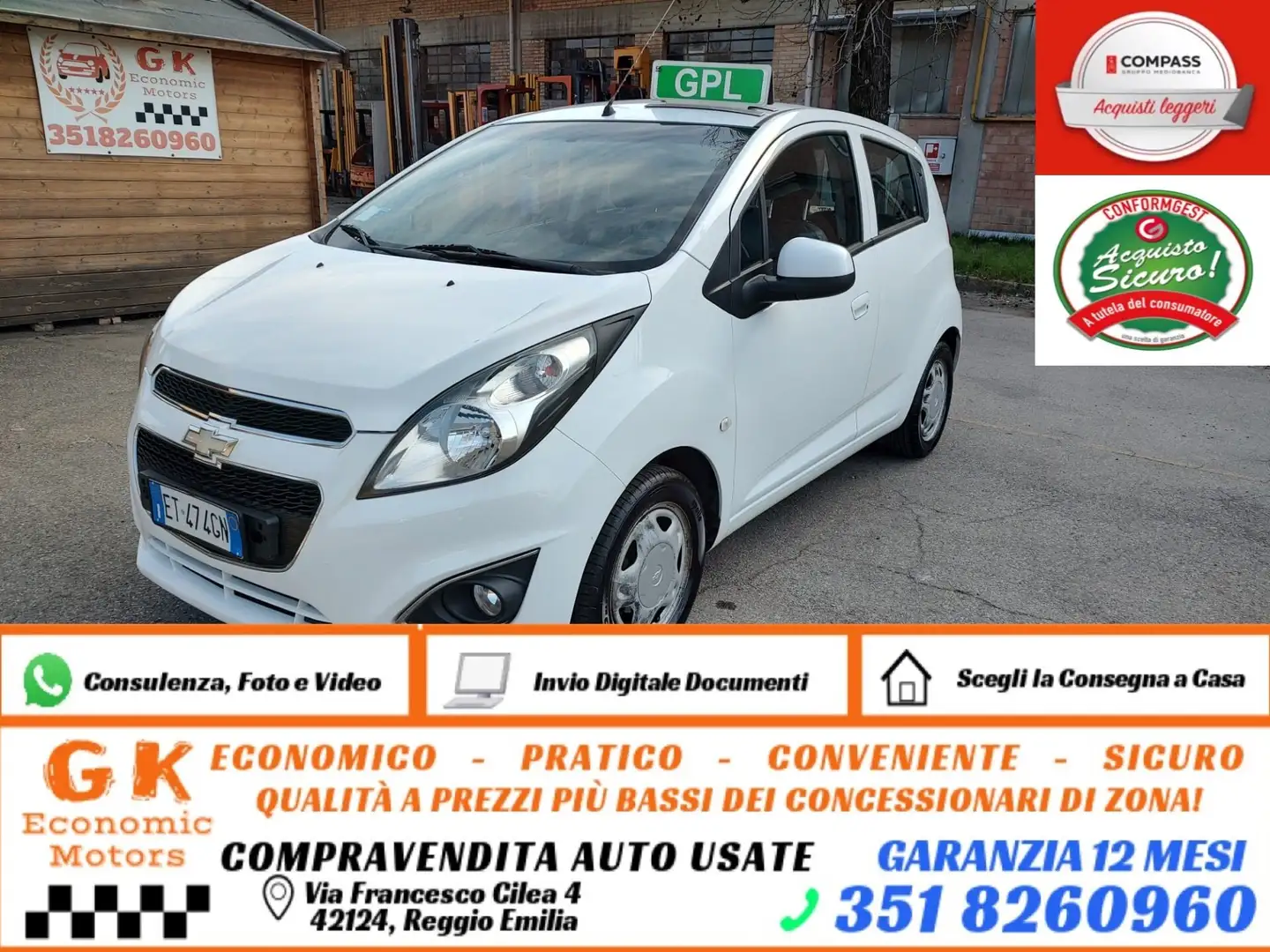 Chevrolet Spark 1.0 GPL SPECIAL EDITION BUBBLE, OK NEOPATENTATI, G Blanc - 1