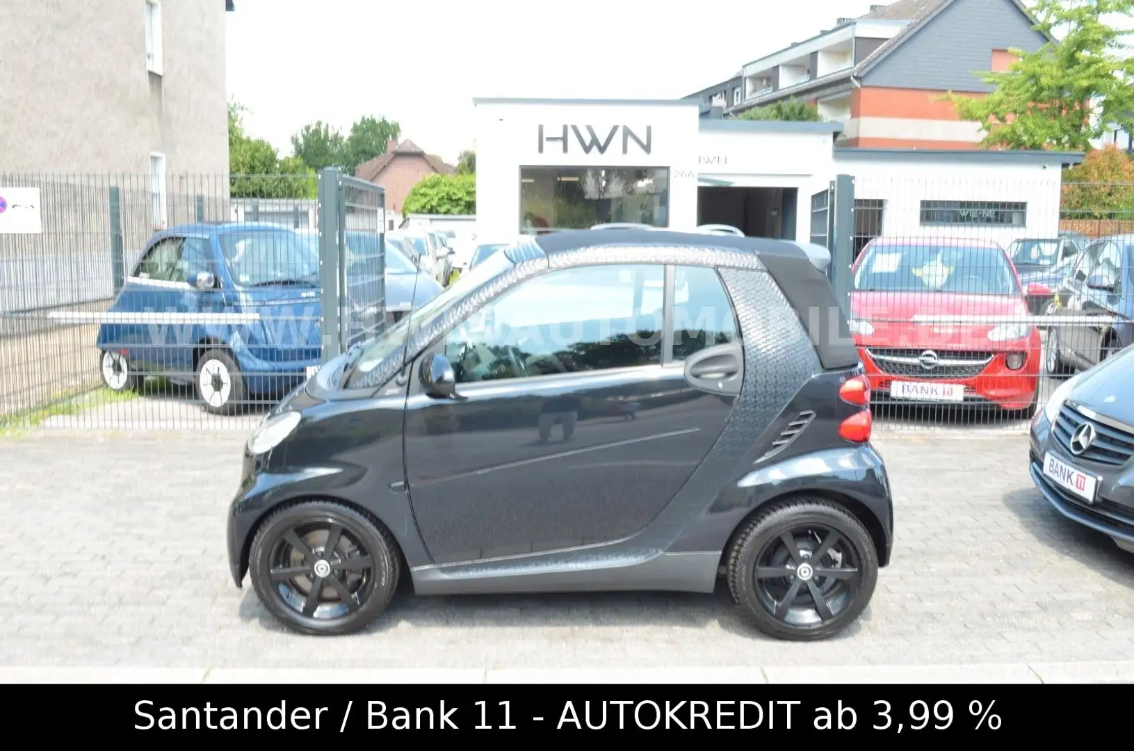 smart forTwo Cabrio Passion 62 kW*AUTOM.*KLIMA*SITZH* Zwart - 1