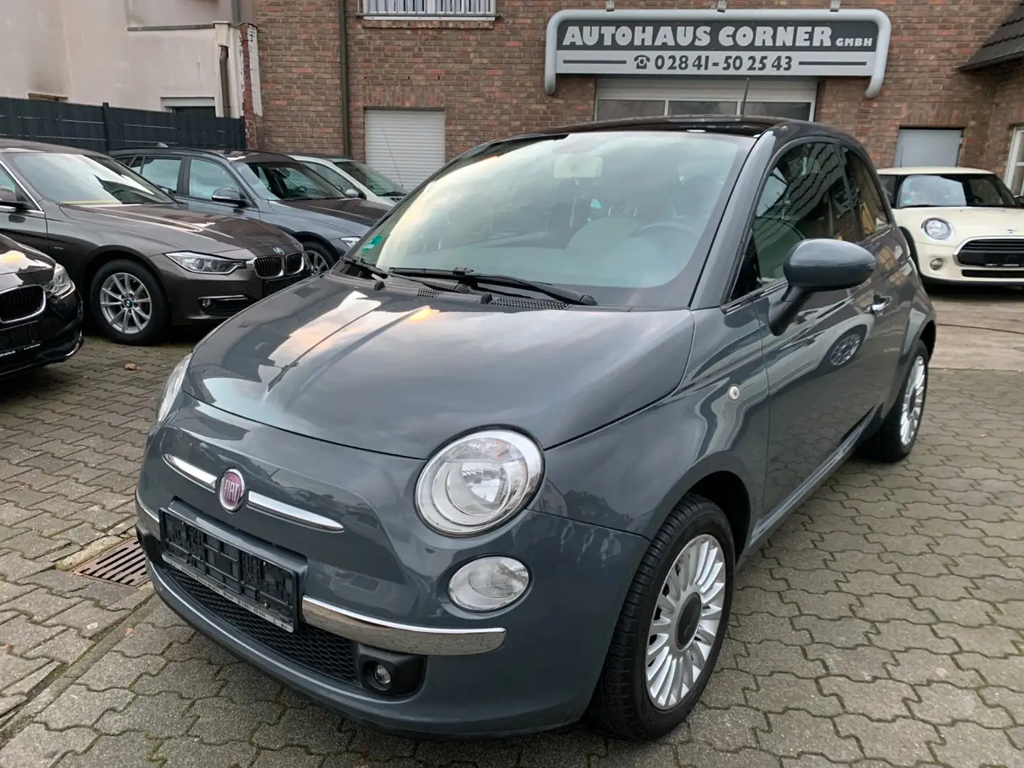 Fiat 500 1.2 Panoramadach Grigio - 1