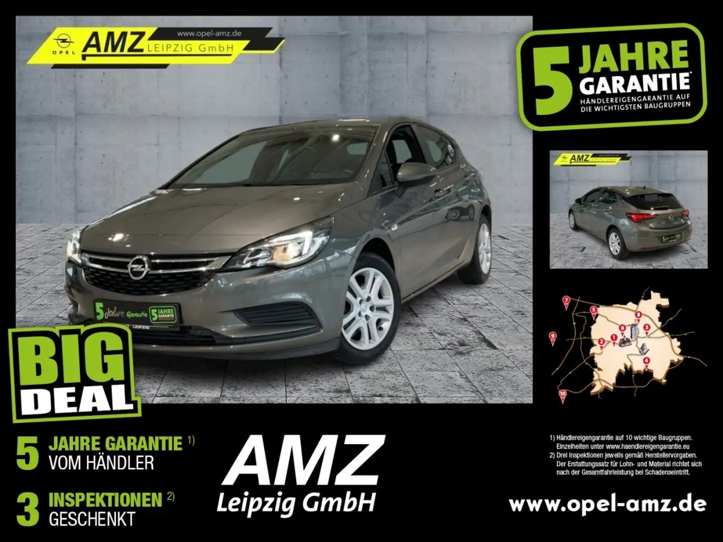 Opel Astra K 1.0 Turbo Edition W-Paket AHK PDC SpurH Gris - 1
