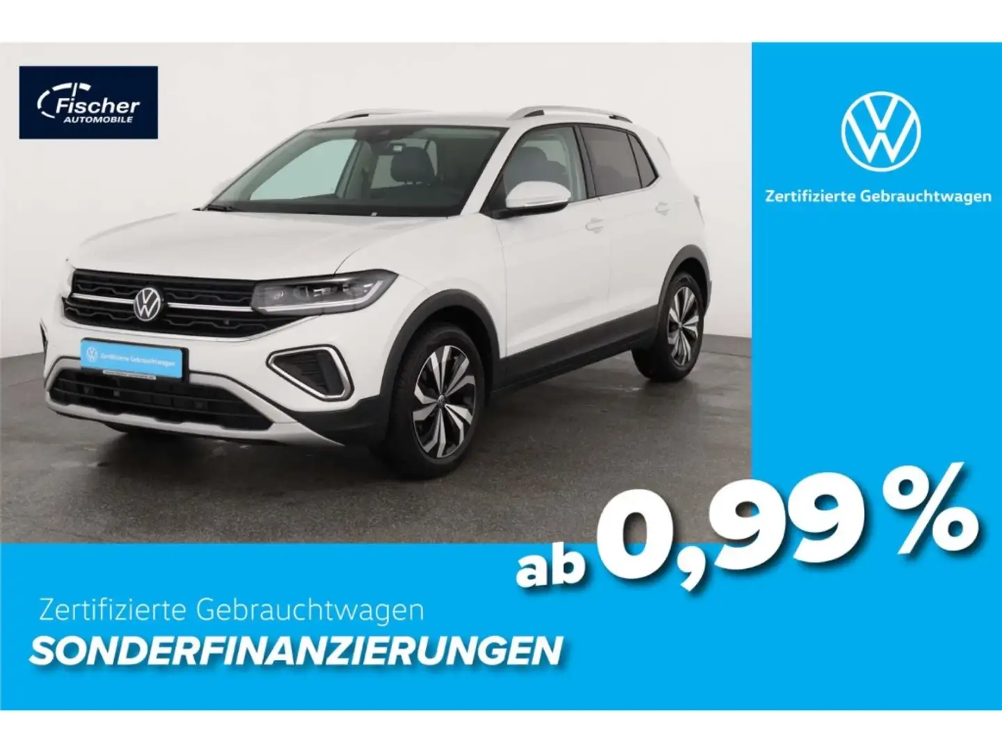 Volkswagen T-Cross 1.0 TSI Style DSG NAV/Matrix/DC/PDC/SH Weiß - 1
