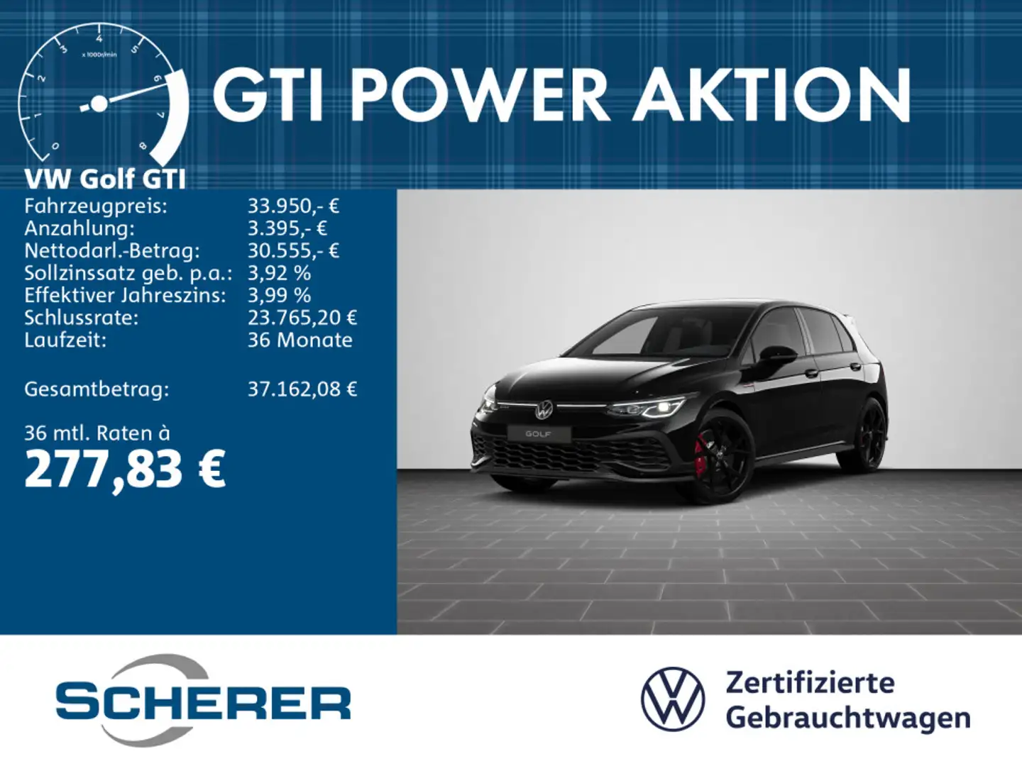 Volkswagen Golf GTI Clubsport 2.0 TSI LED PANO NAVI PDC SIT Noir - 1