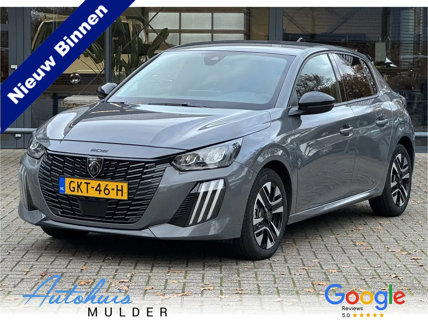 Peugeot 208 Hybrid 100 e-DCS6 Allure Automaat Clima/Navi/Cruis Gris - 1