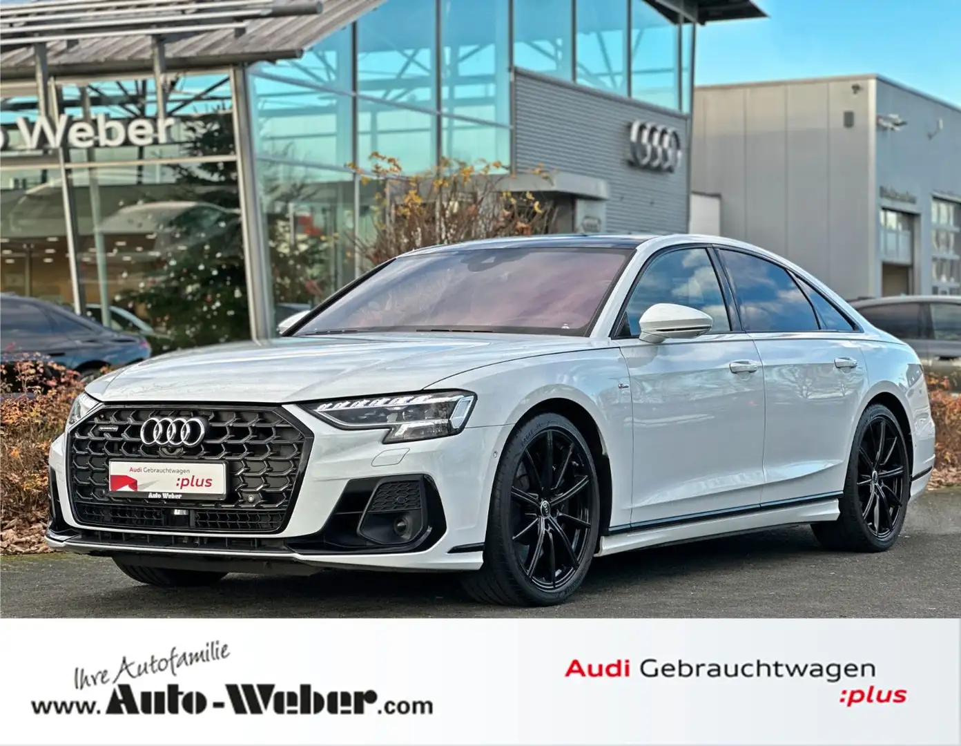 Audi A8 60TFSI qu. S LINE BLACK PANO B&O ADV. CARBON Blanc - 1