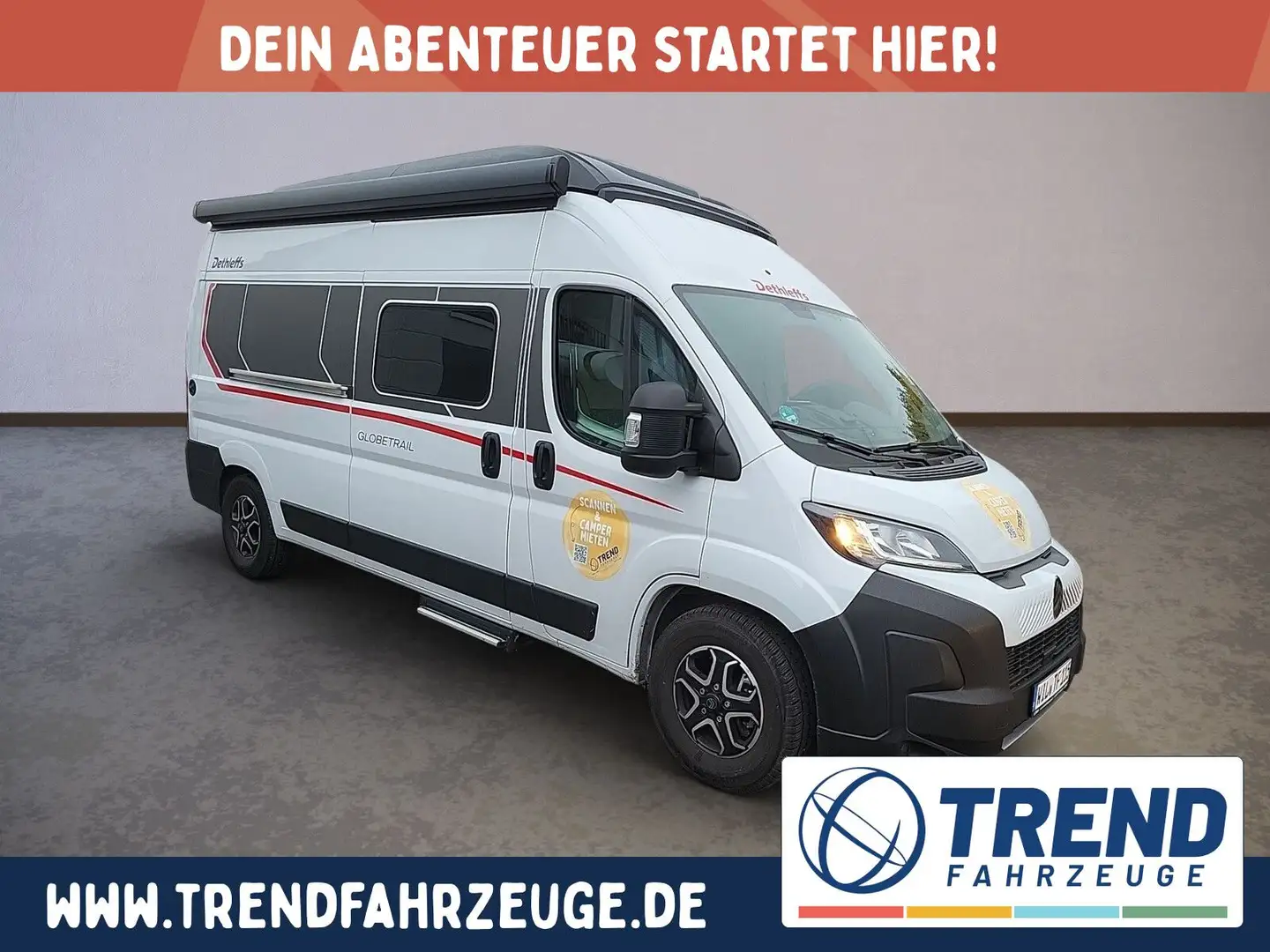 Dethleffs Globetrail 600 DS Citroen *Aufstelldach *Kamera Weiß - 1
