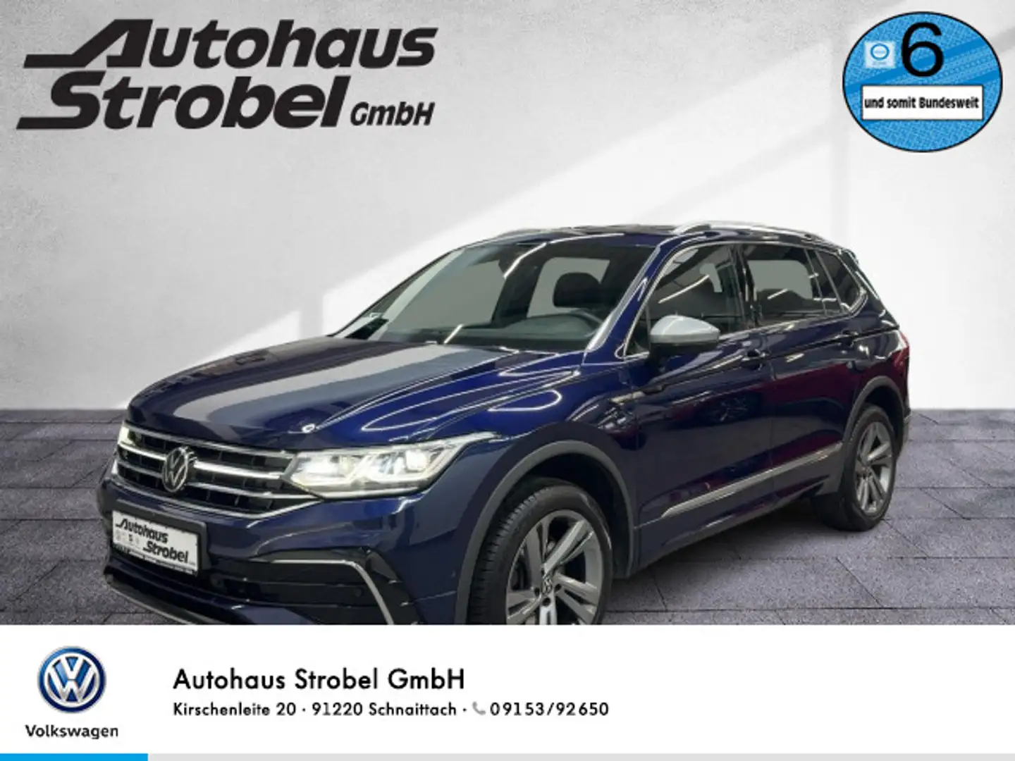 Volkswagen Tiguan Allspace 2.0 TDI DSG 4M R-Line ACC AHK DC Bleu - 1