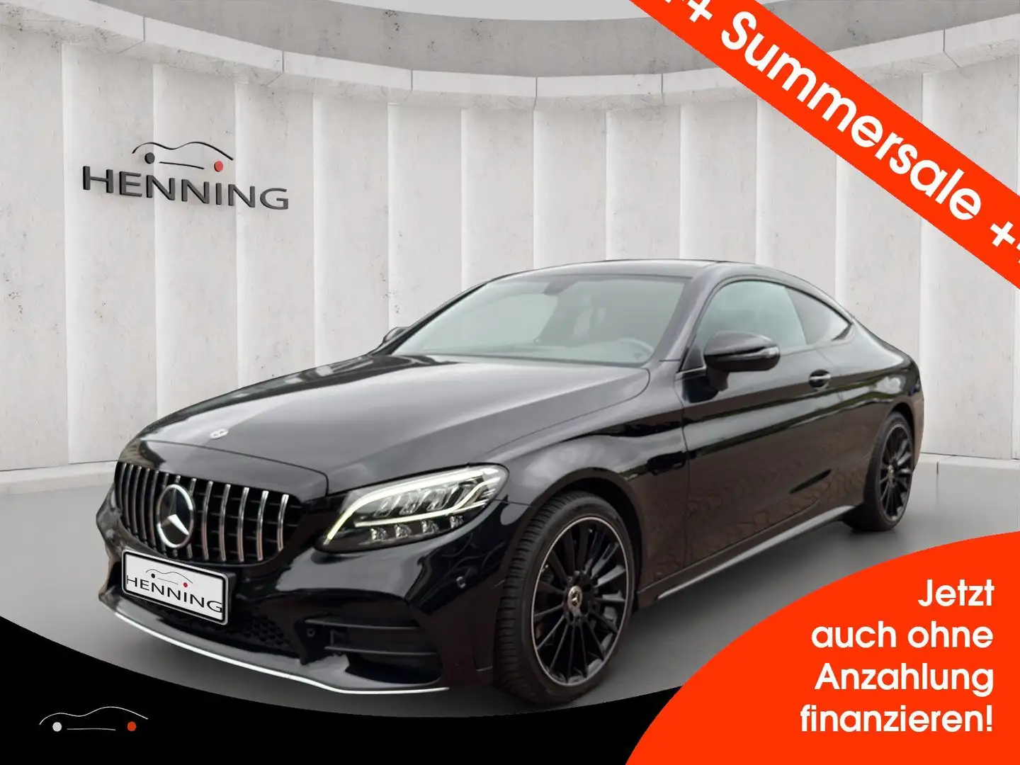 Mercedes-Benz C 200 Coupé AMG 9G Pano Kamera Ambiente LED 18" Negro - 1