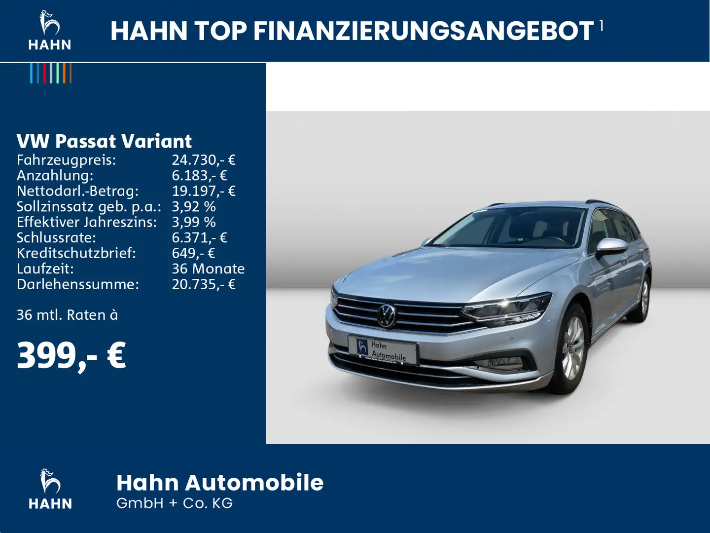Volkswagen Passat Variant Business 2.0TDI DSG ACC CAM NAVI Silber - 2