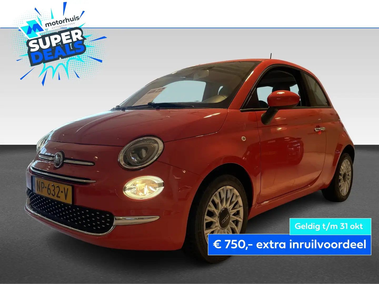 Fiat 500 1.0 60pk Twinair Pop Rouge - 1