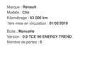 Renault Clio TCe 90 Energy Trend Noir - thumbnail 4