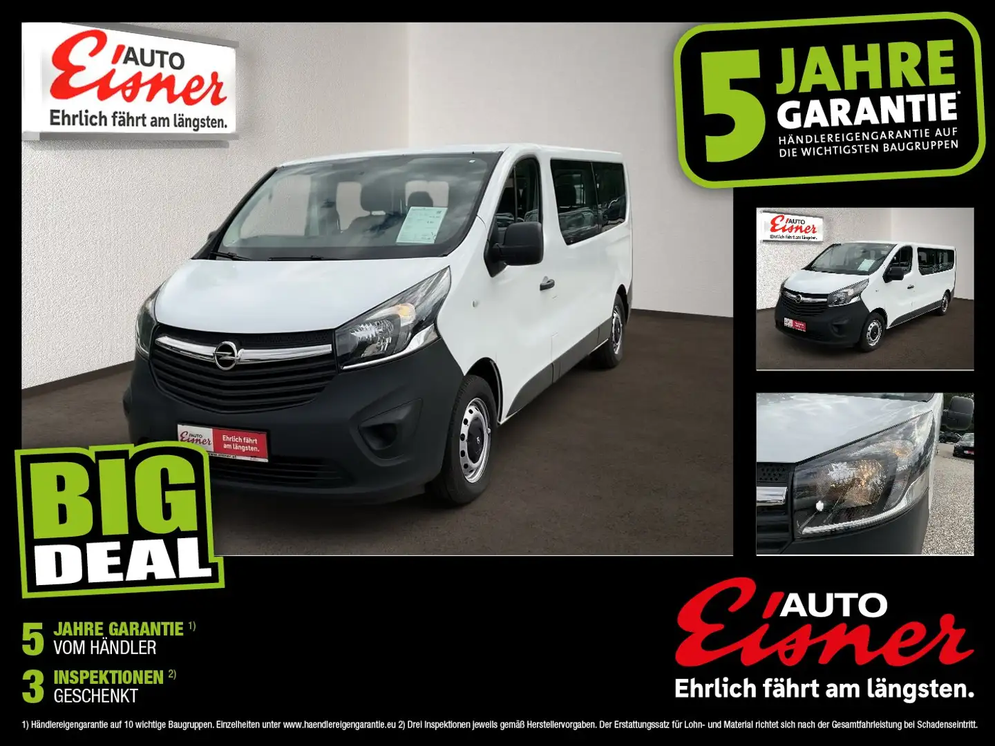 Opel Vivaro B Kombi 1.6 CDTI Biturbo KeyLess Navi PDC Weiß - 1