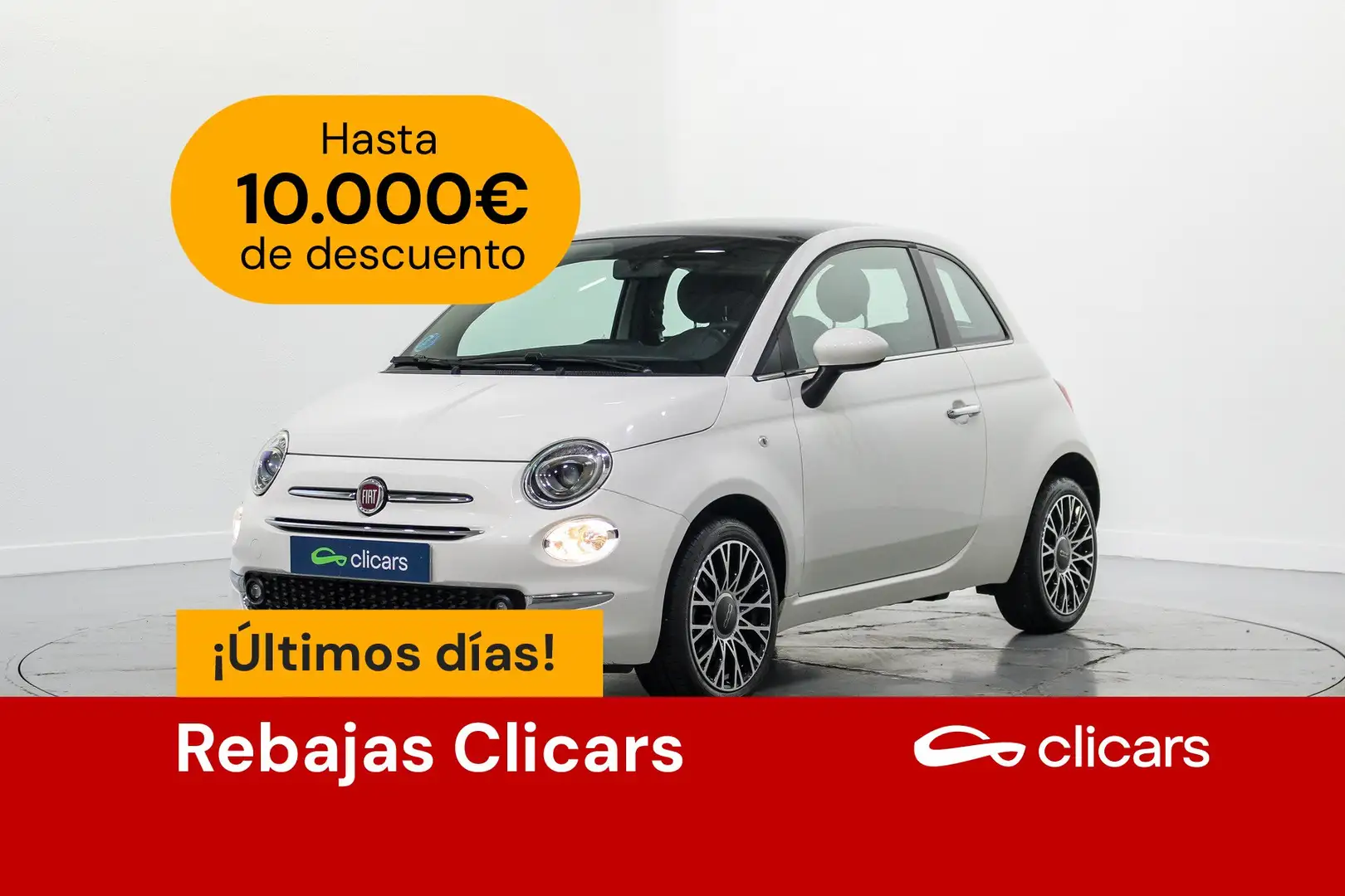 Fiat 500 1.0 Hybrid Monotrim 52kW Blanc - 1