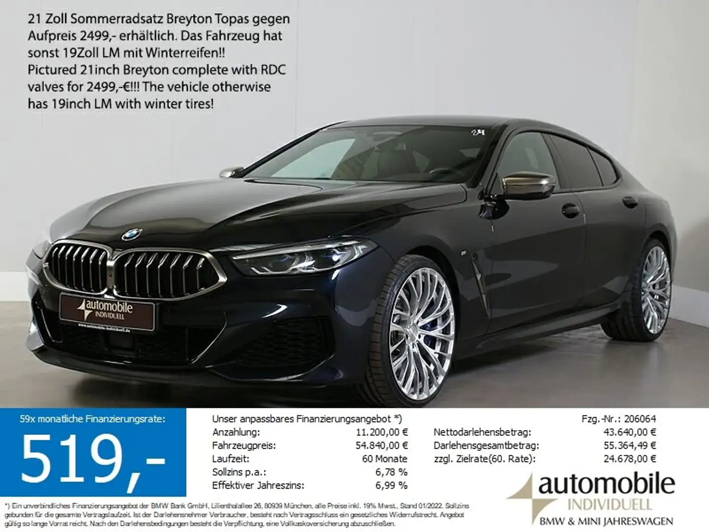 BMW M850 i xDr Gran Coupé Laser H&K ACC LiveCockpitPr Schwarz - 1