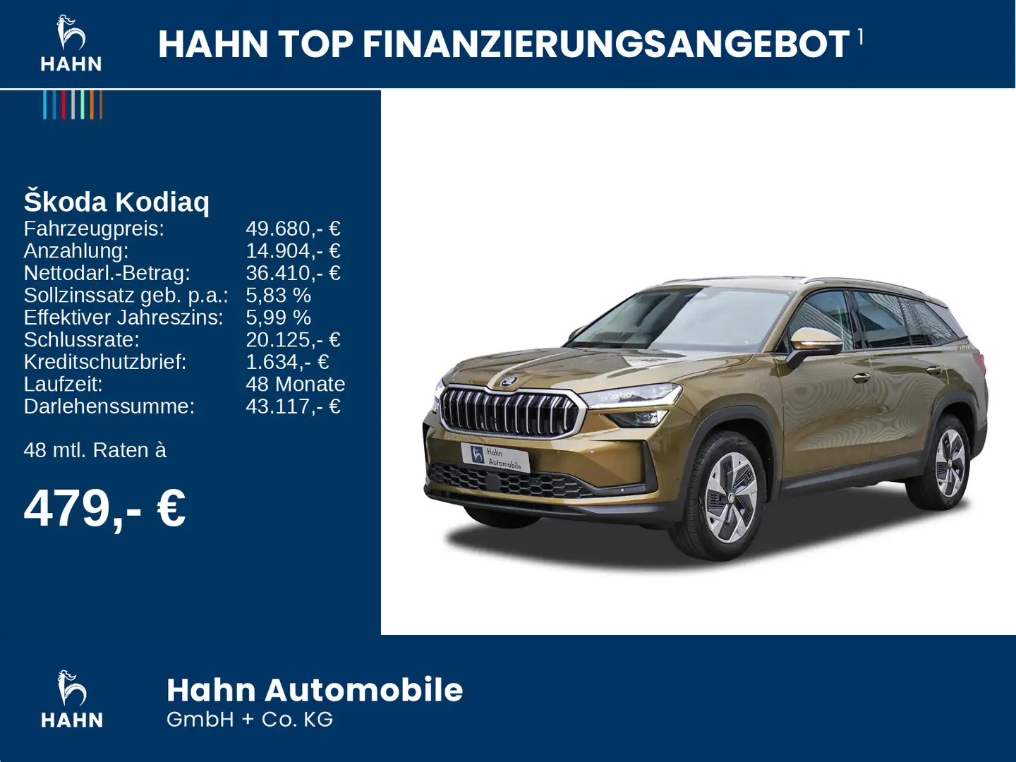 Skoda Kodiaq Select bis 30.06 € 1.500,- extra sichern Gold - 2