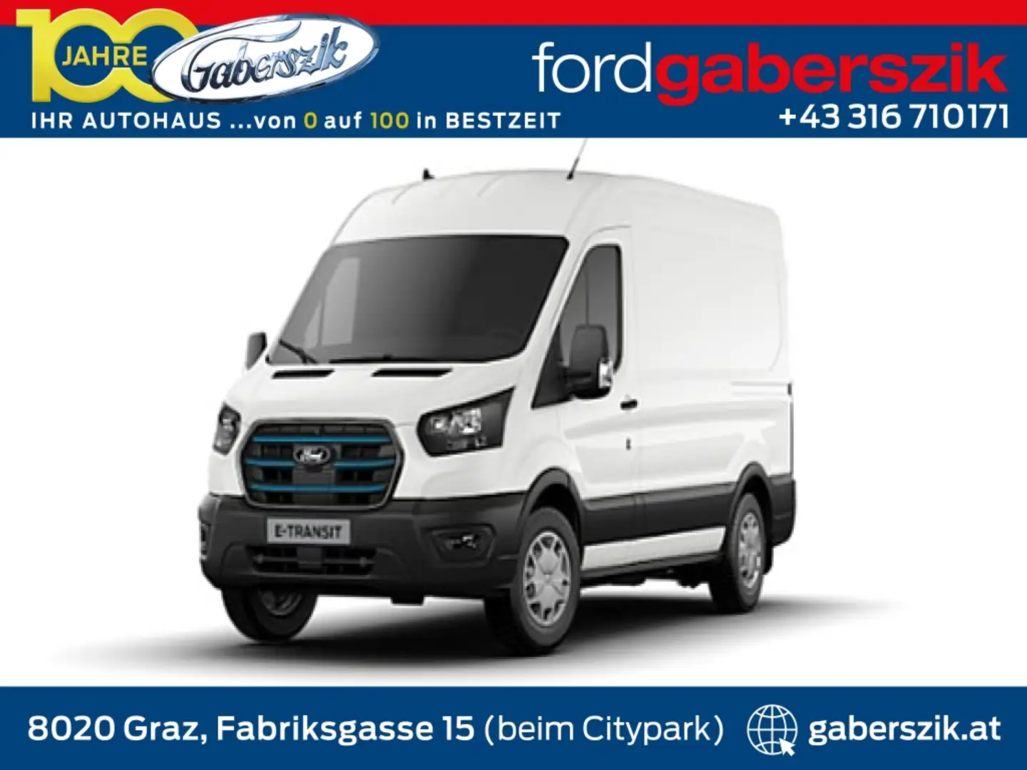 Ford E-Transit E-Transit Kasten 67kWh/135kW L2H2 350 Trend *PR... Weiß - 1