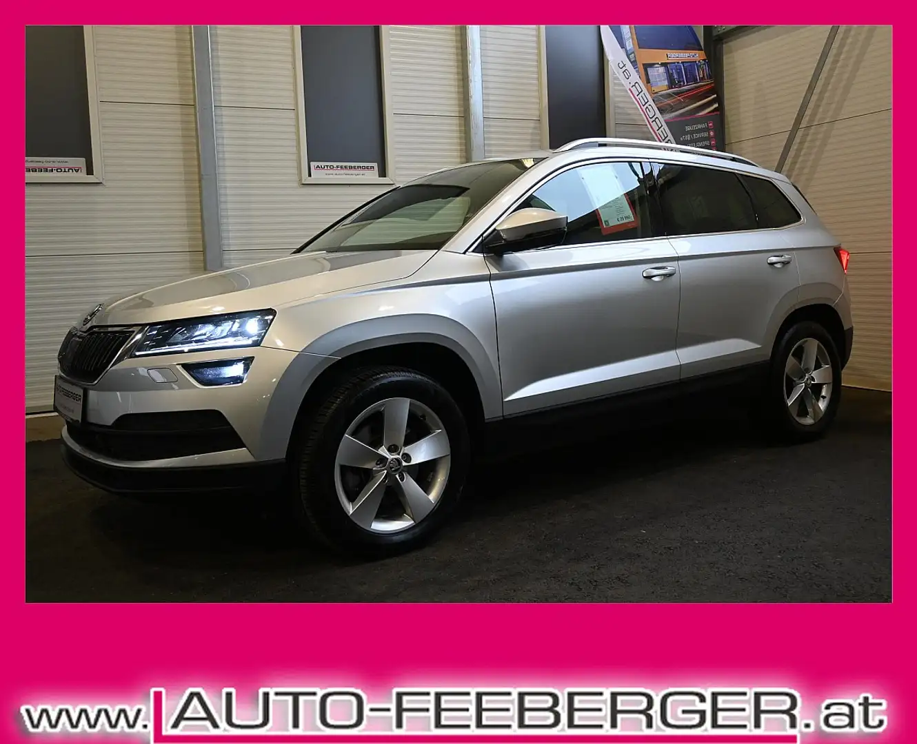 Skoda Karoq 2,0 TDI 4x4 DSG Style;  PDC, ACC, KESSY, Sitzhe... Silber - 1