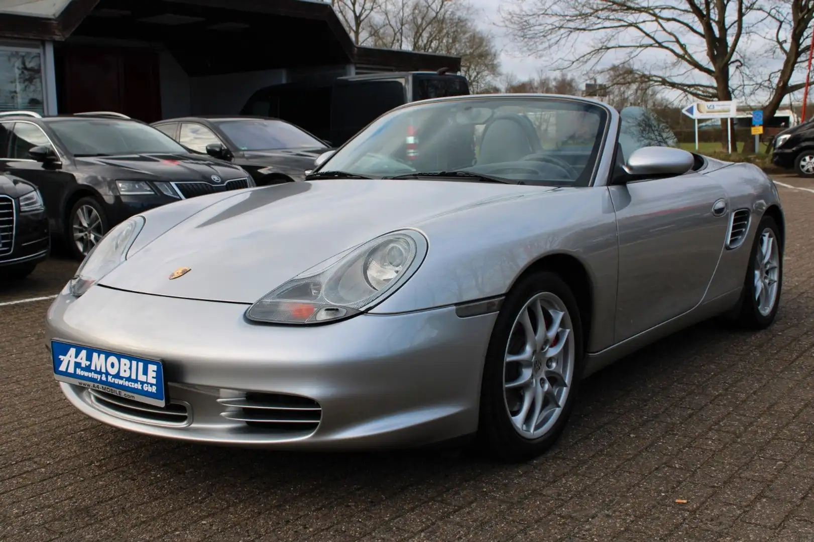 Porsche Boxster S Cabrio 3.2 260PS Automatik Leder SHZ Silber - 2