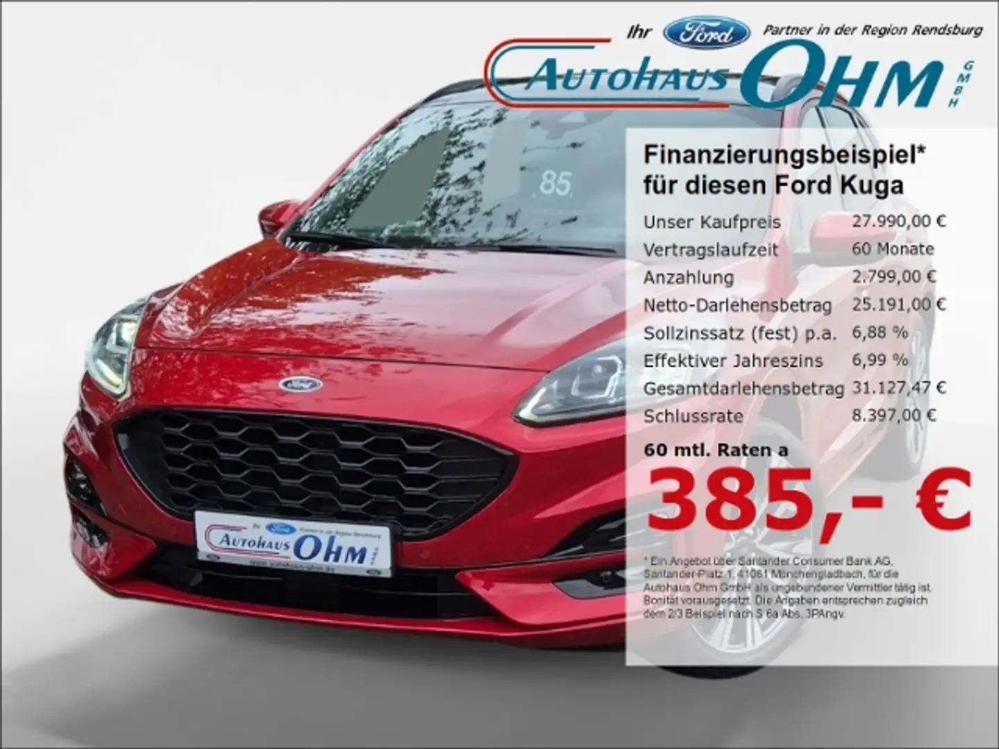 Ford Kuga ST-Line X 2.0 EcoBlue AWD - AHK - PANO - HUD - Rot - 1