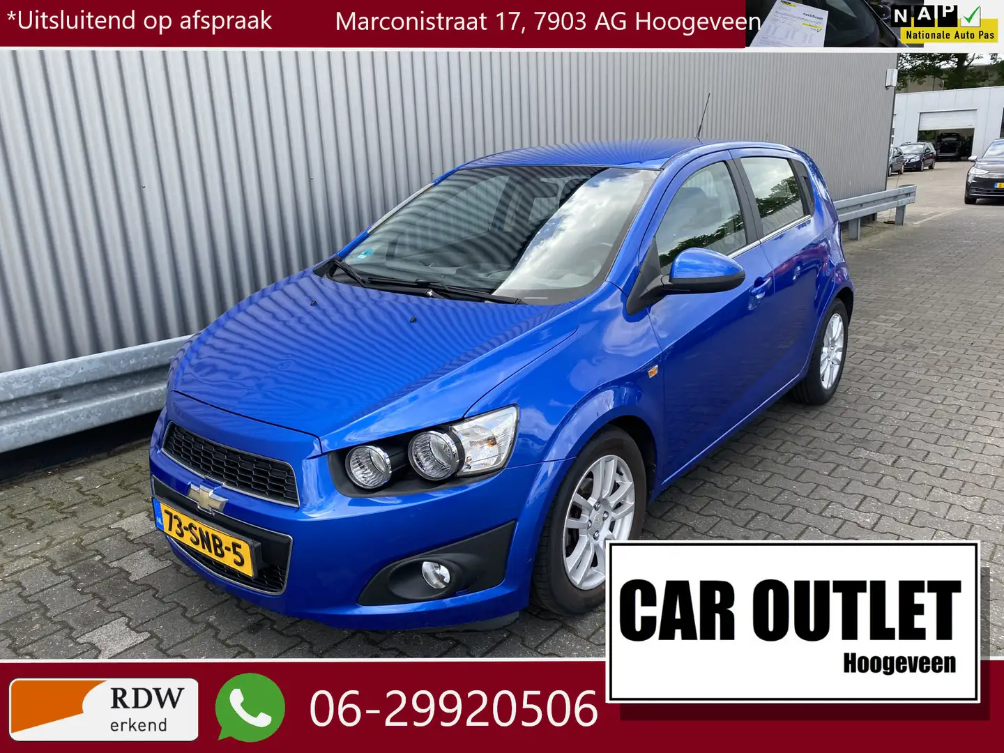 Chevrolet Aveo 1.4 LTZ 126Dkm.NAP, A/C, LM, nw. APK – Inruil Moge Blauw - 1