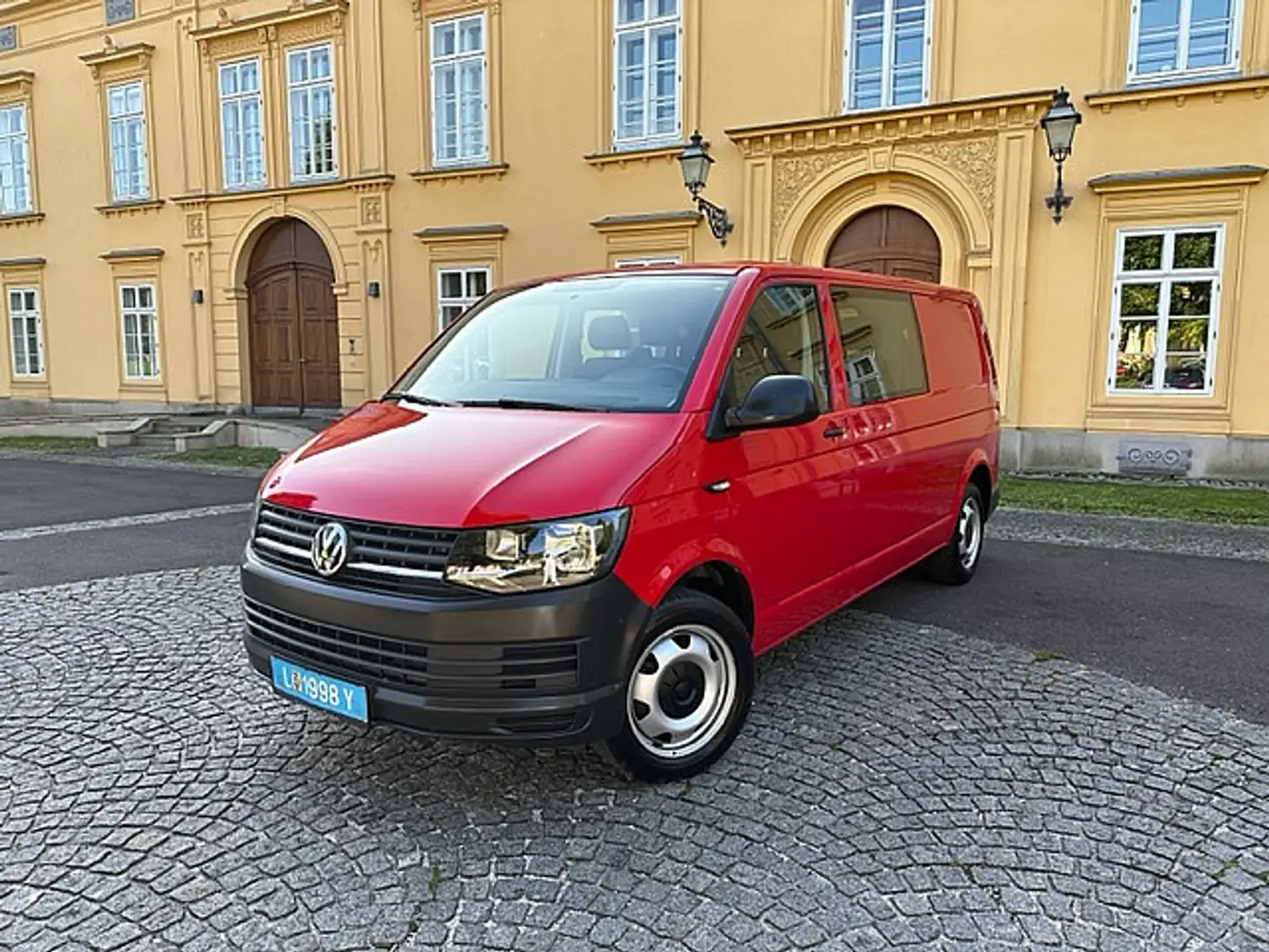 Volkswagen T6 Transporter DOKA LR 2,0 TDi *AHK, Klima, Komfortsitz, ZGG 3... Rojo - 1