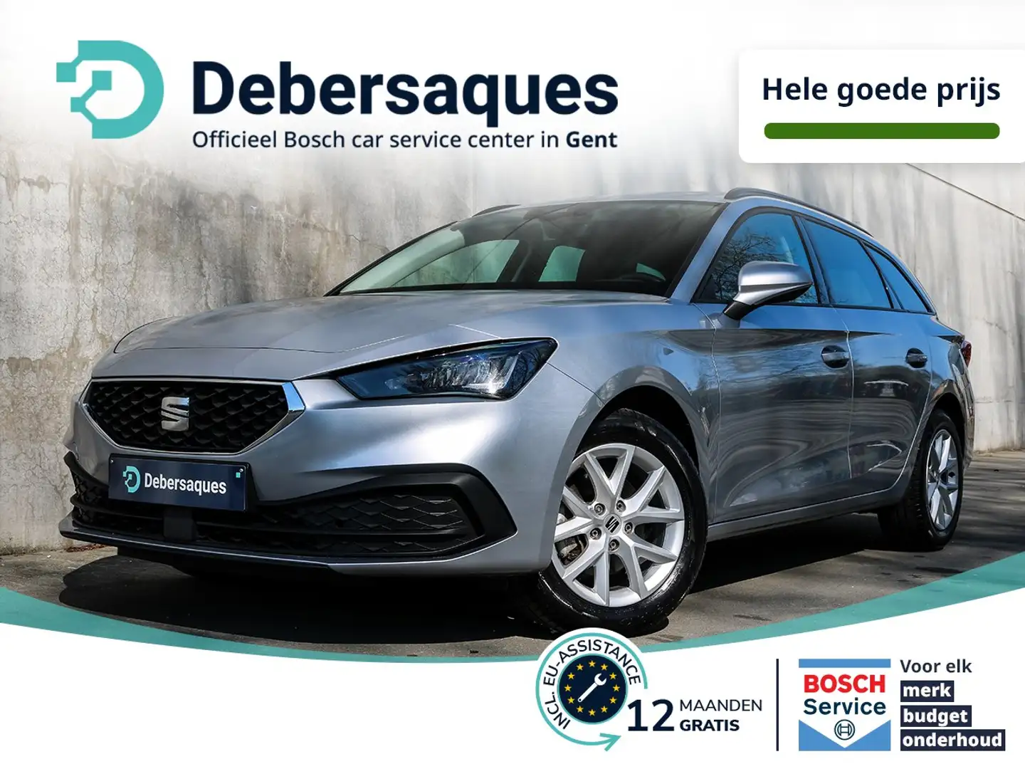 SEAT Leon ST 1.0 eTSI DSG orig TREKHAAK Parksens 3J garantie Zilver - 1