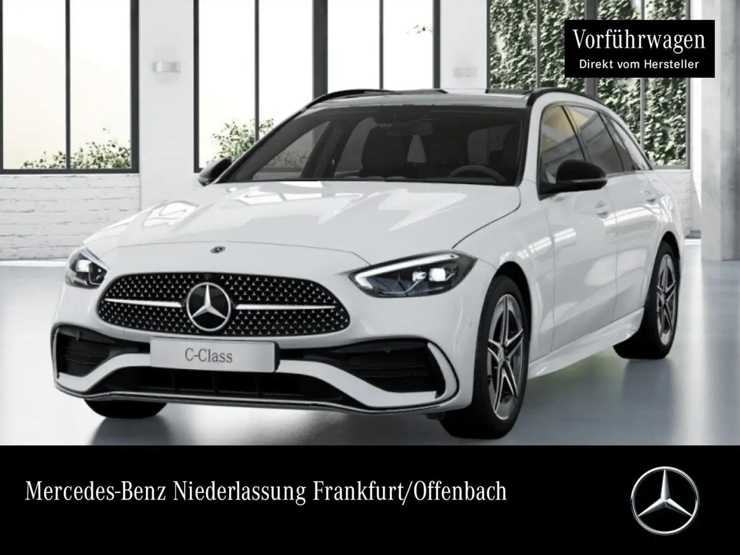 Mercedes-Benz C 300 e T AMG+NIGHT+PANO+360+AHK+LED+TOTW+KEYLESS Weiß - 1