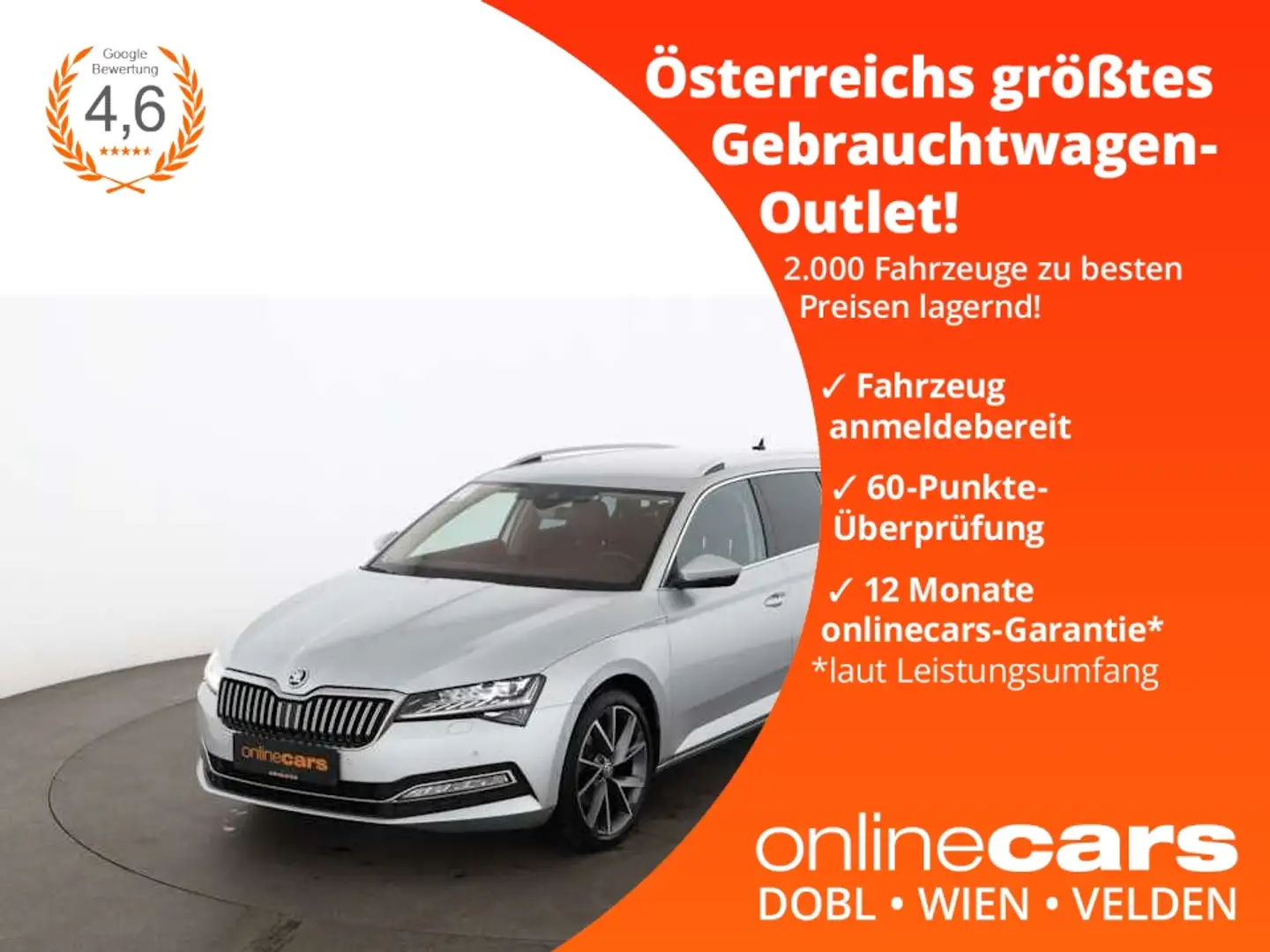 Skoda Superb Combi 2.0 TDI Style Aut MATRIX AHK RADAR Silber - 1