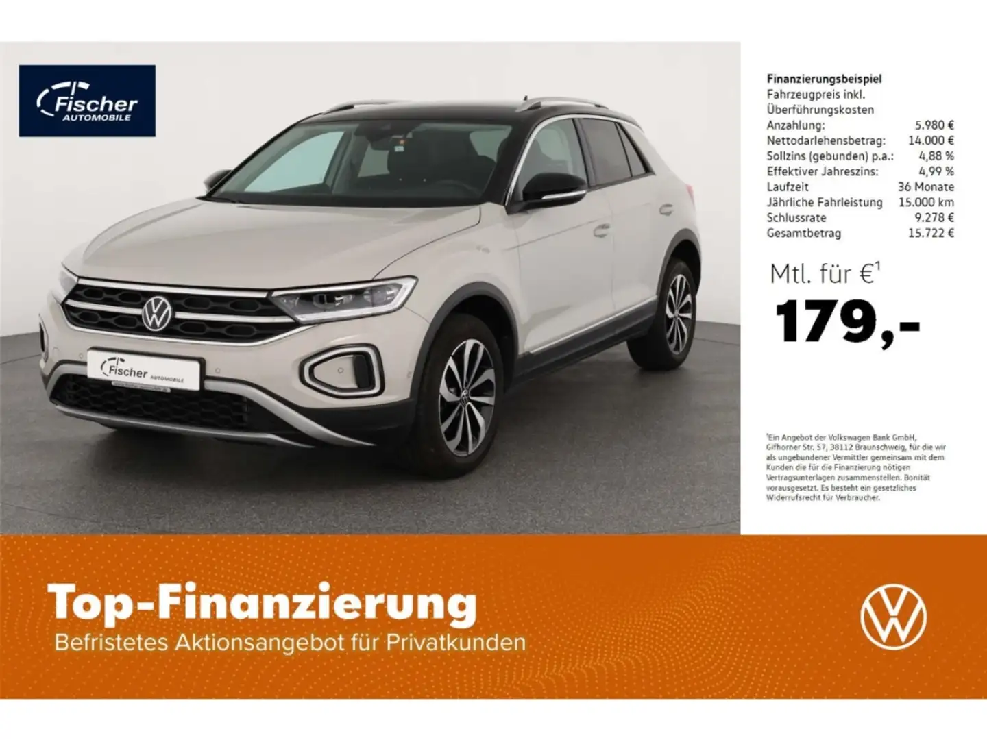 Volkswagen T-Roc 1.0 TSI OPF Style Grau - 1