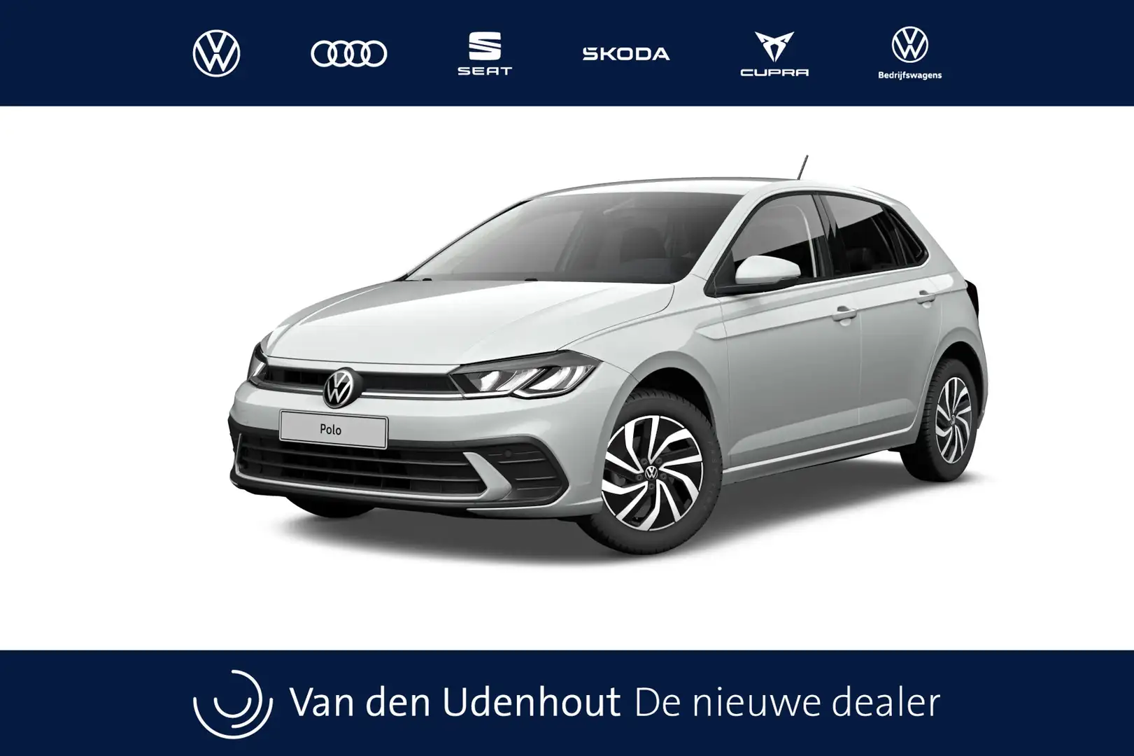 Volkswagen Polo 1.0 TSI 95 5MT Life Edition Parkeersensoren voor e Wit - 1