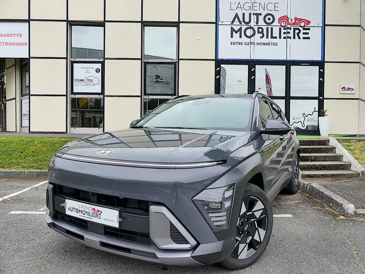Hyundai KONA HYBRID 1.6 GDI 141 EXECUTIVE ATTELAGE AMOVIBLE Gris - 1