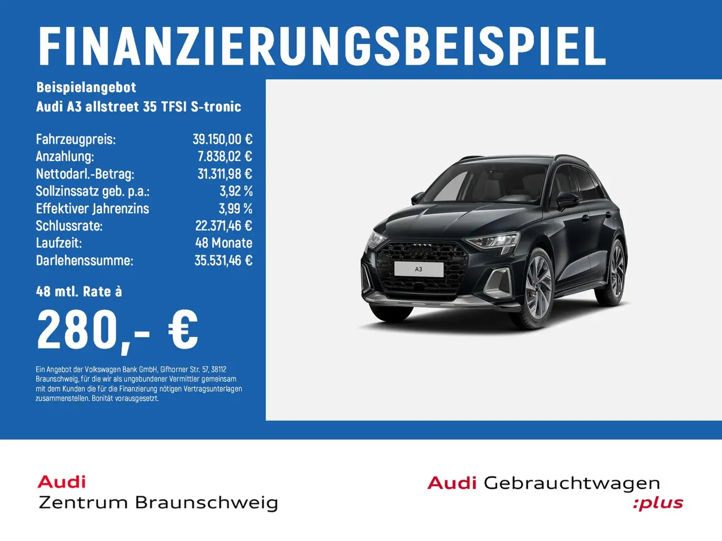 Audi A3 allstreet 35 TFSI S-tronic SHZ+KLIMA+STANDHZG Grau - 2