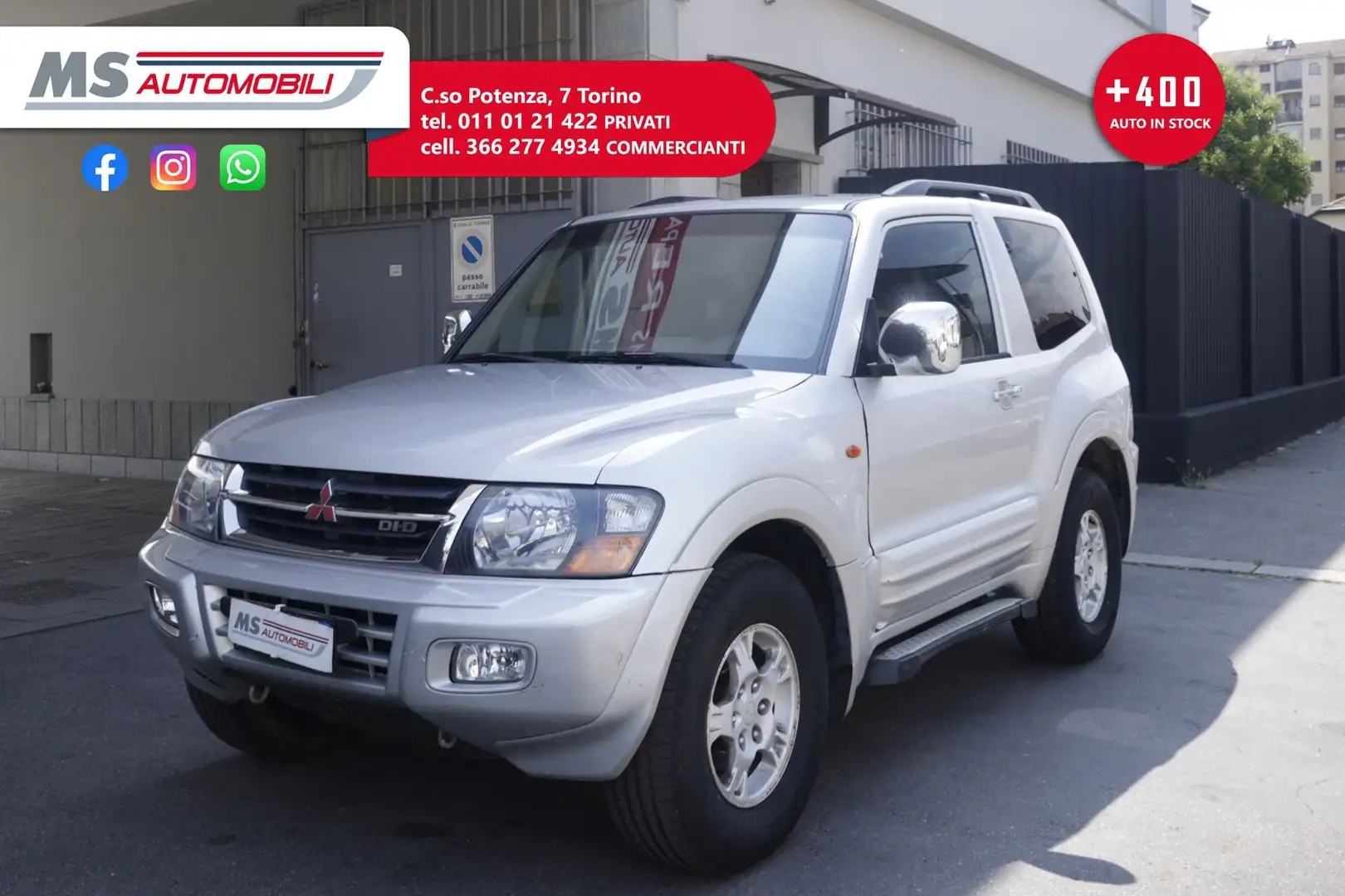 Mitsubishi Pajero Pajero 3.2 16V DI-D 3p. GLX Aut. Unicoproprietario Argento - 1