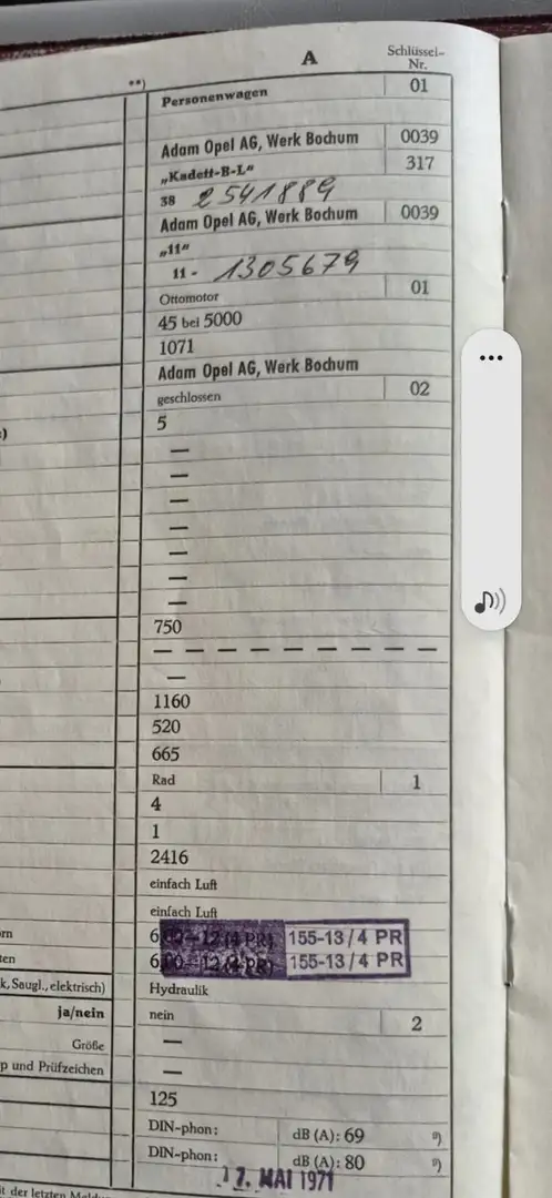 Oldtimer Opel Kadett B-L - 1