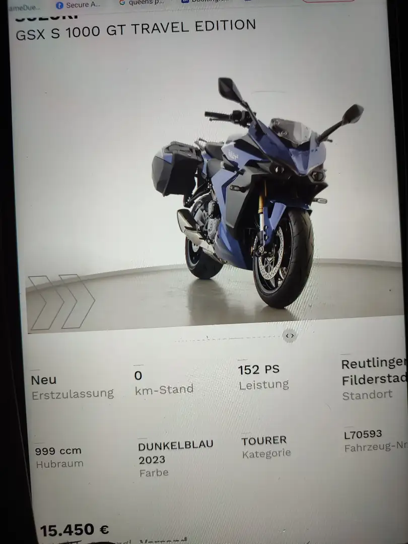 Suzuki GSX S 1000GT Bleu - 2