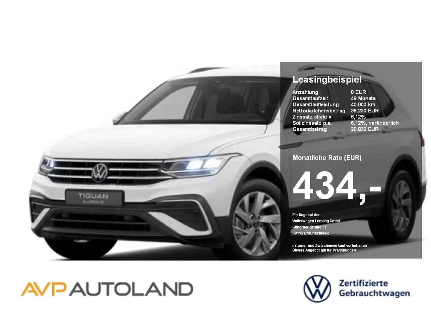 Volkswagen Tiguan Allspace 1.5 TSI DSG Life | NAVI | AHK | Weiß - 1
